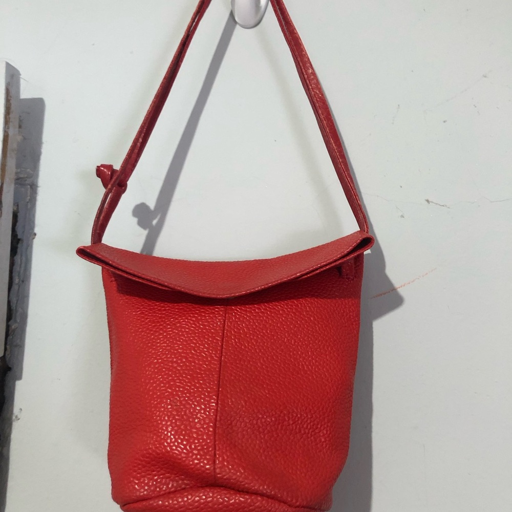 Red Leather Shoulder Bag